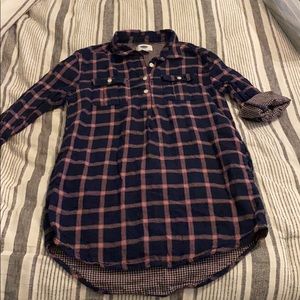 Girls Cotton Plaid Dress